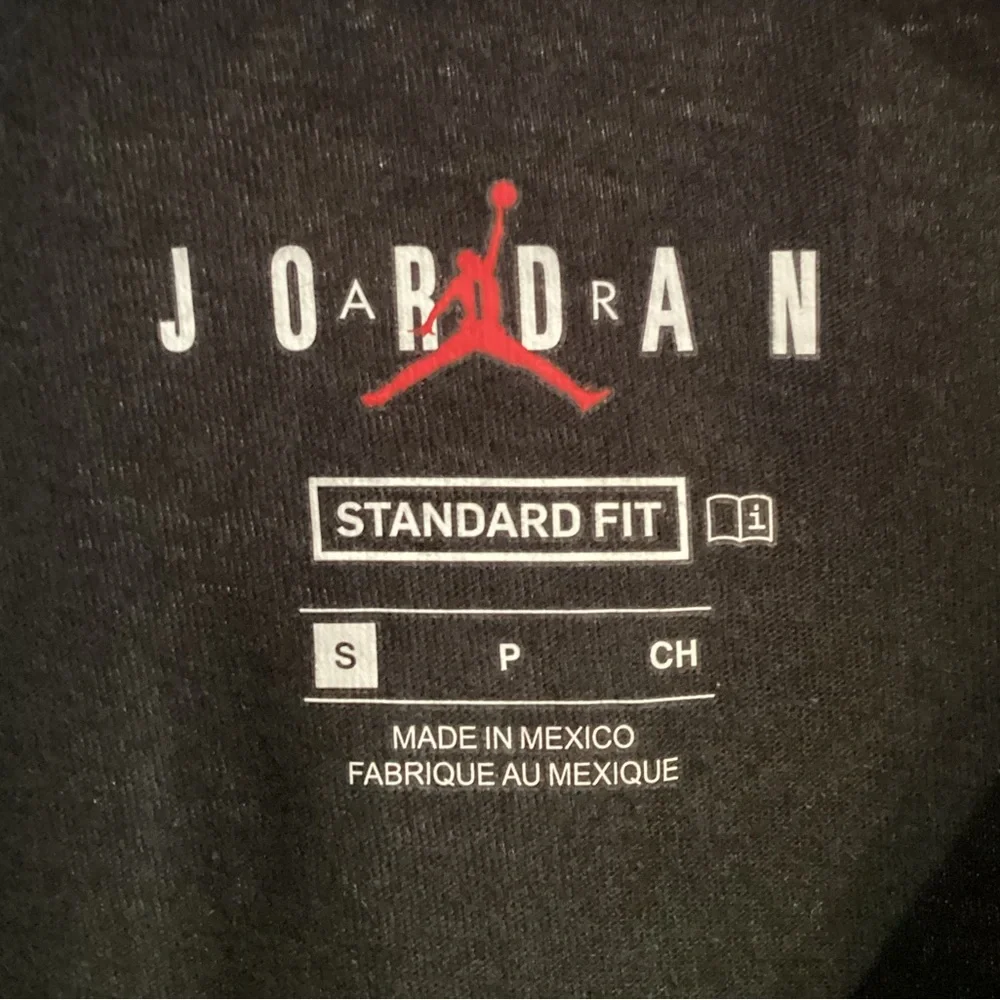 Jordan Black Toe Graphic Short Sleeve T-Shirt CZ0432-010 Men's Size Small